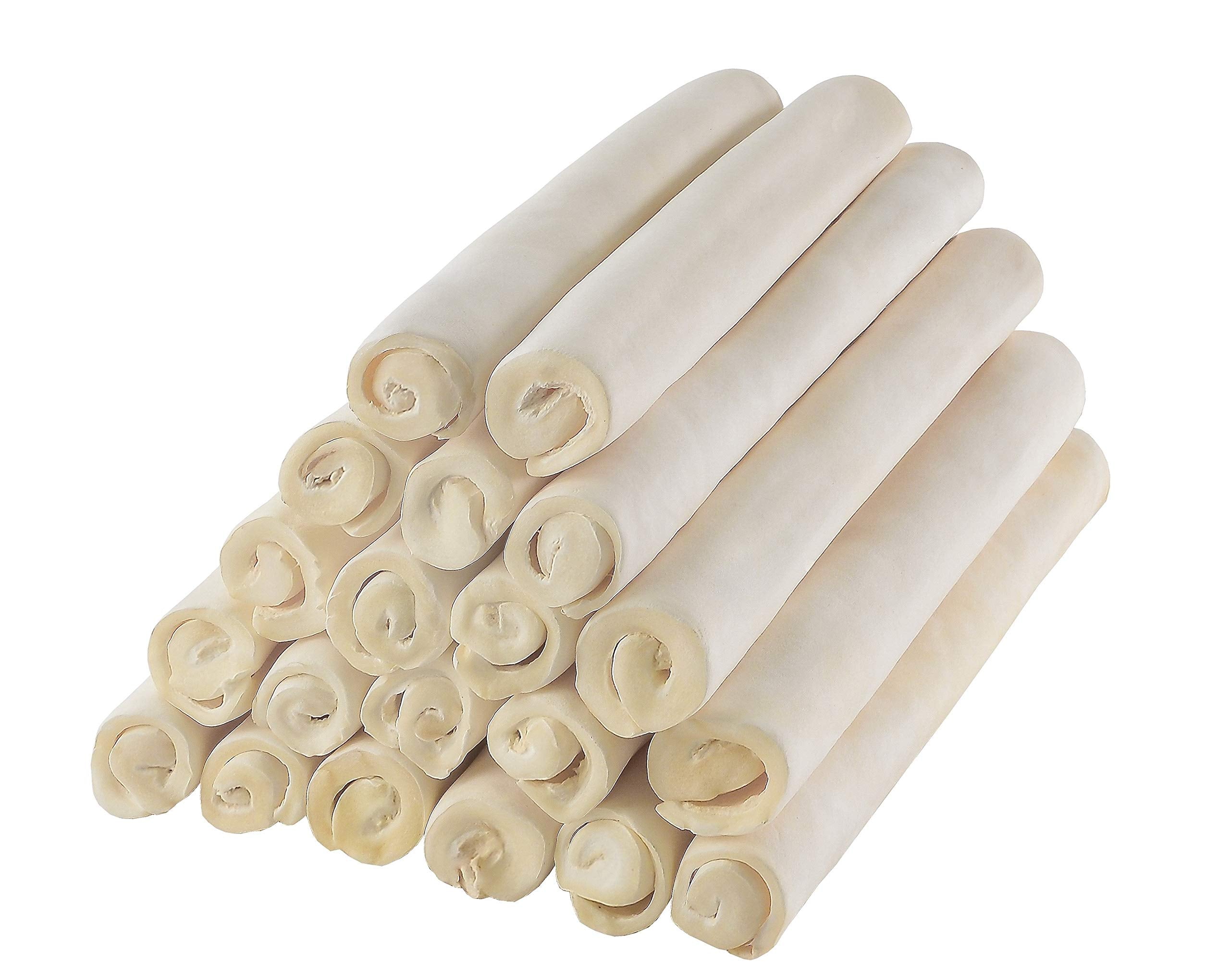 Dog chewing a 10-11 inch Brazilian Pet Premium Retriever Roll.