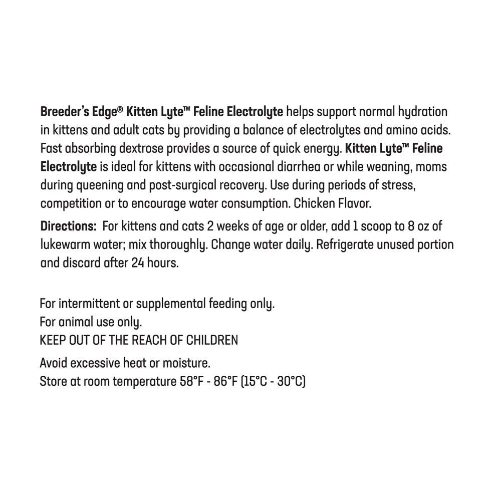 Kittens receive hydration support during heat and play with Kitten Lyte.