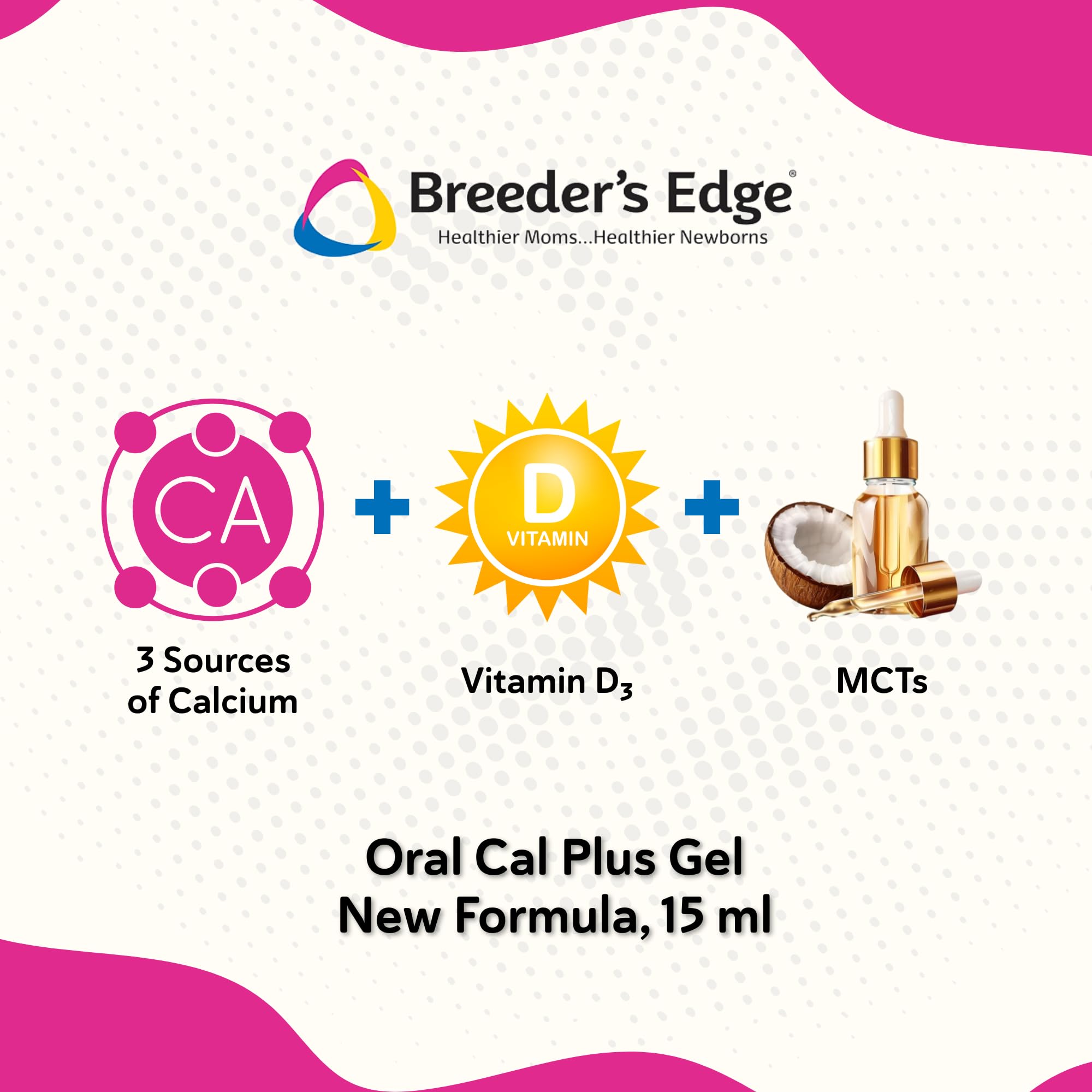 Breeder's Edge Oral Cal Plus Gel demonstrating contraction support in a whelping moment.
