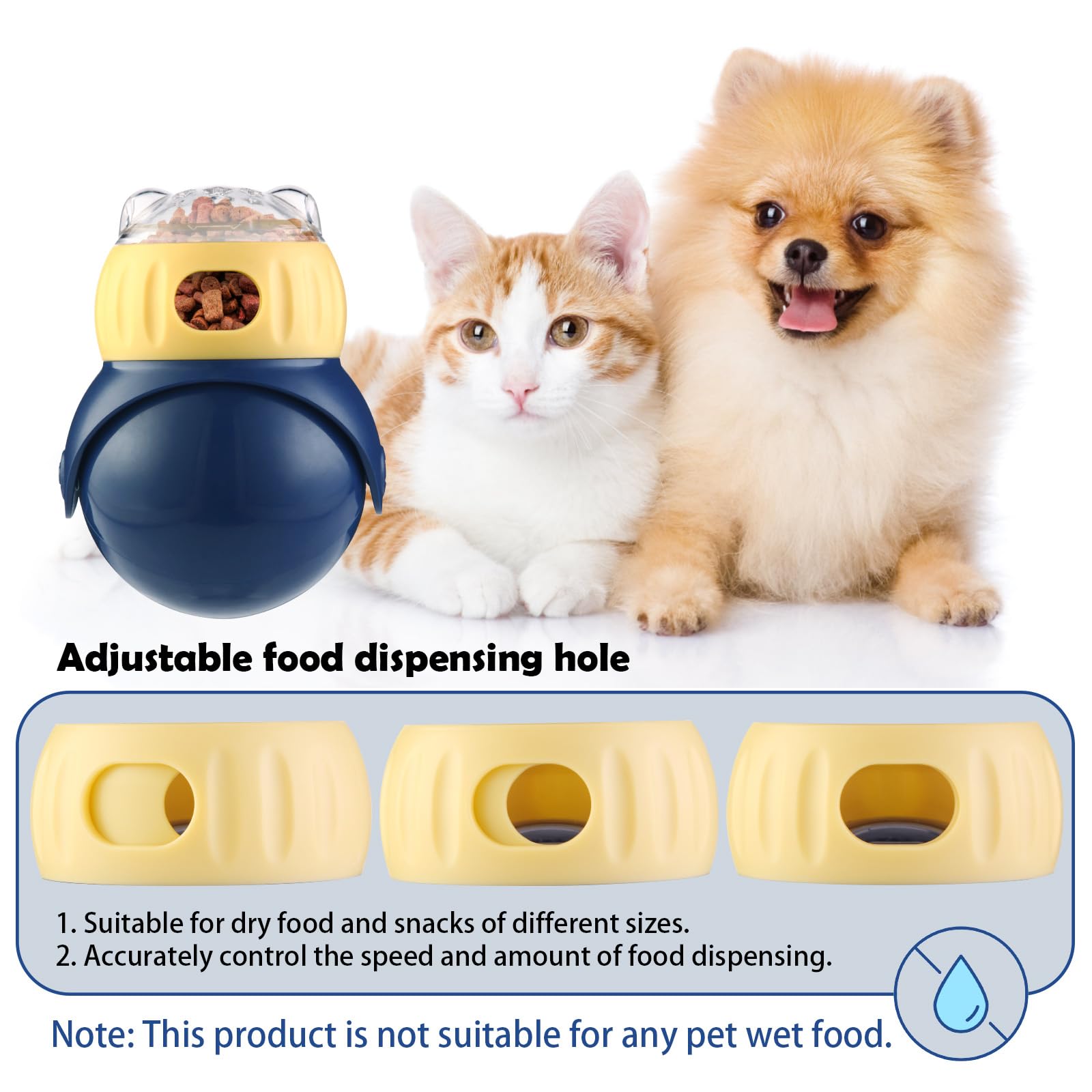 Breelytic cat treat puzzle feeder requires no assembly for immediate use.