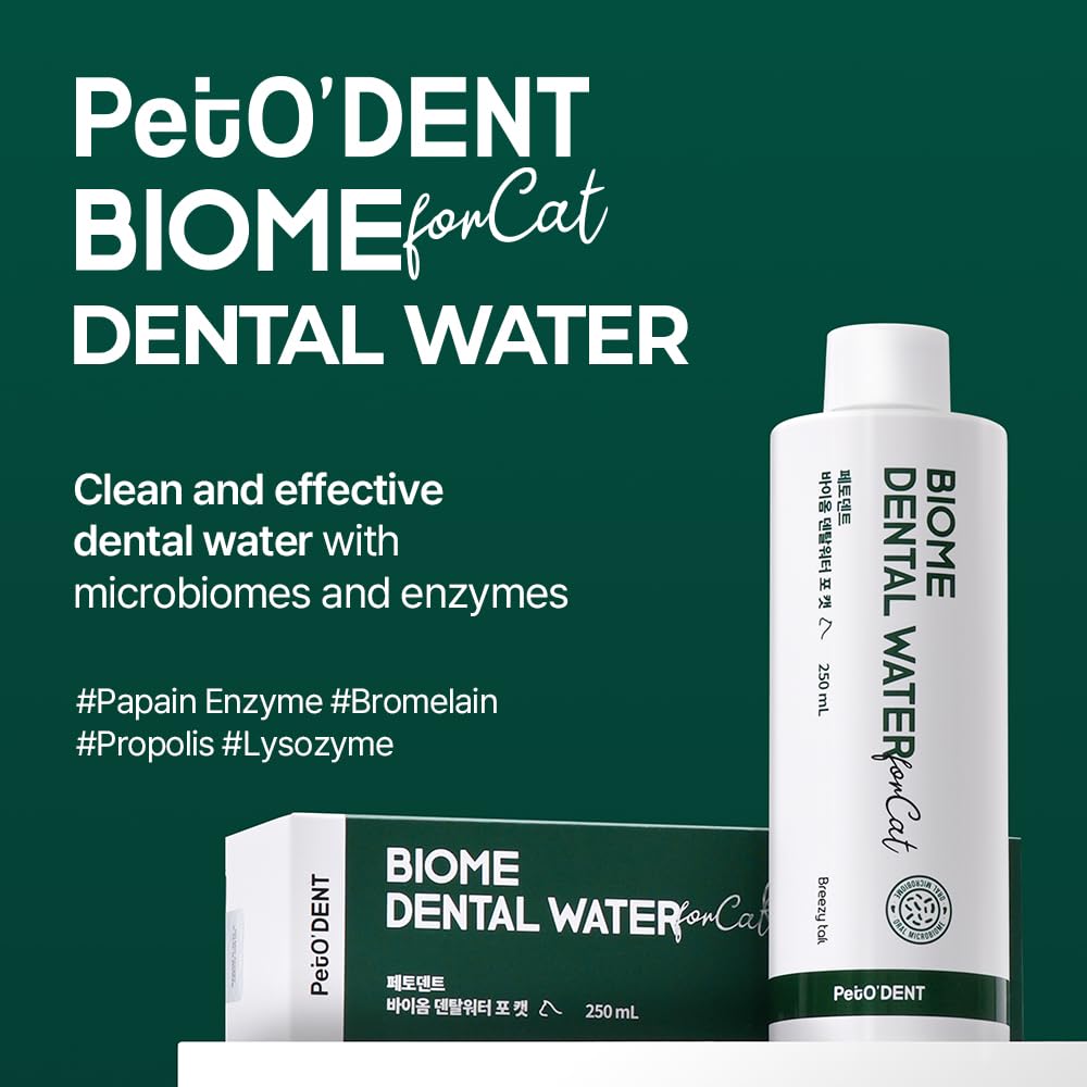 Breezytail PetO’Dent bottle-pour shows measured dosage for consistent use.