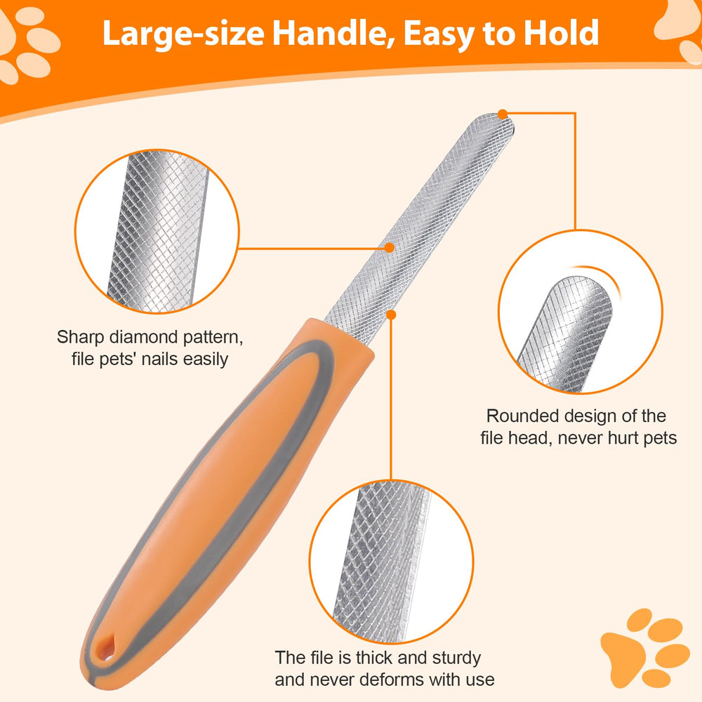 Bretheil nail file large handle provides comfortable grip for easier grooming.