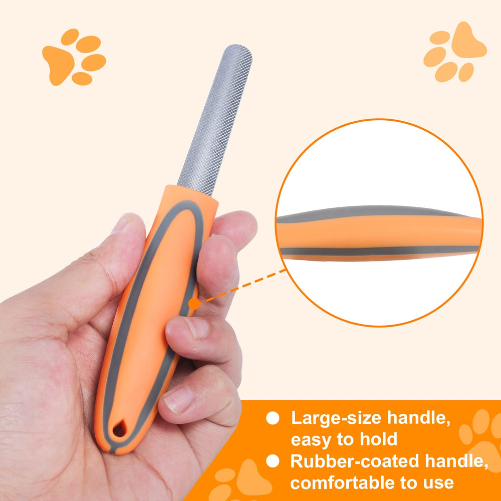 Bretheil nail file removes sharp burrs to protect you and your pet.