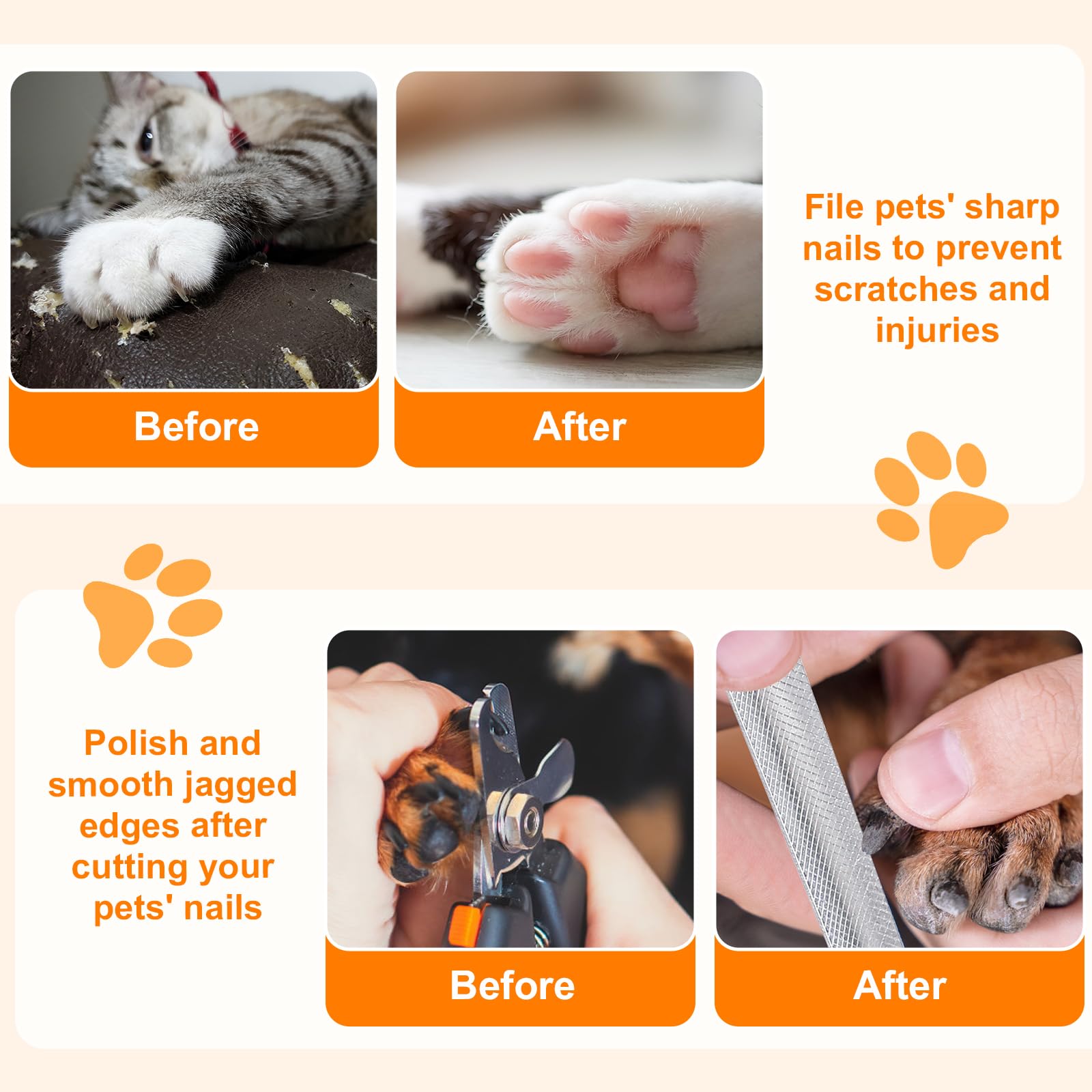 Bretheil nail file for all pets supports indoor and outdoor grooming.