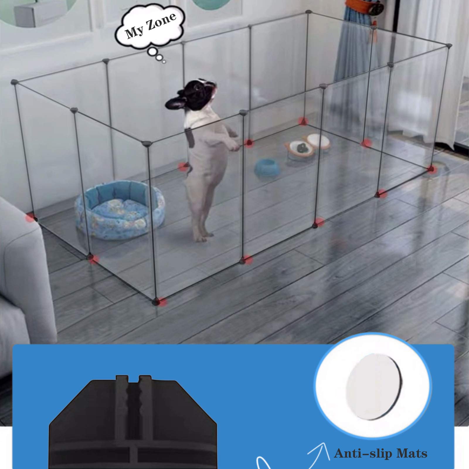 BRIAN & DANY playpen anti slip mats protect floors while keeping edges stable