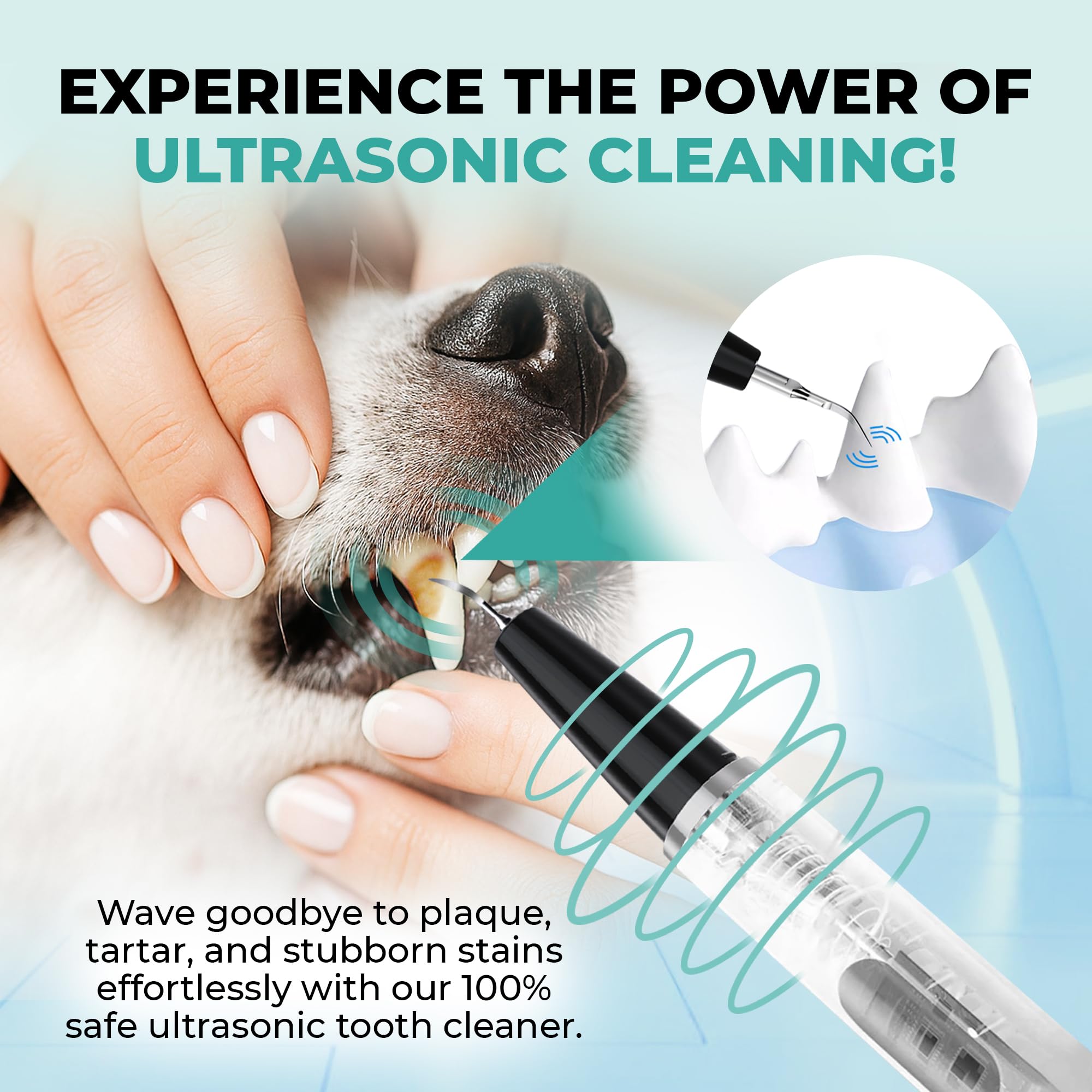 BRIGHT BITE cat toothbrush closeup for targeted tartar care.