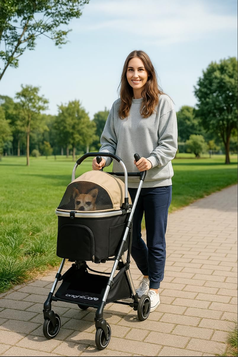BrightCare stroller converts to car seat for car travel