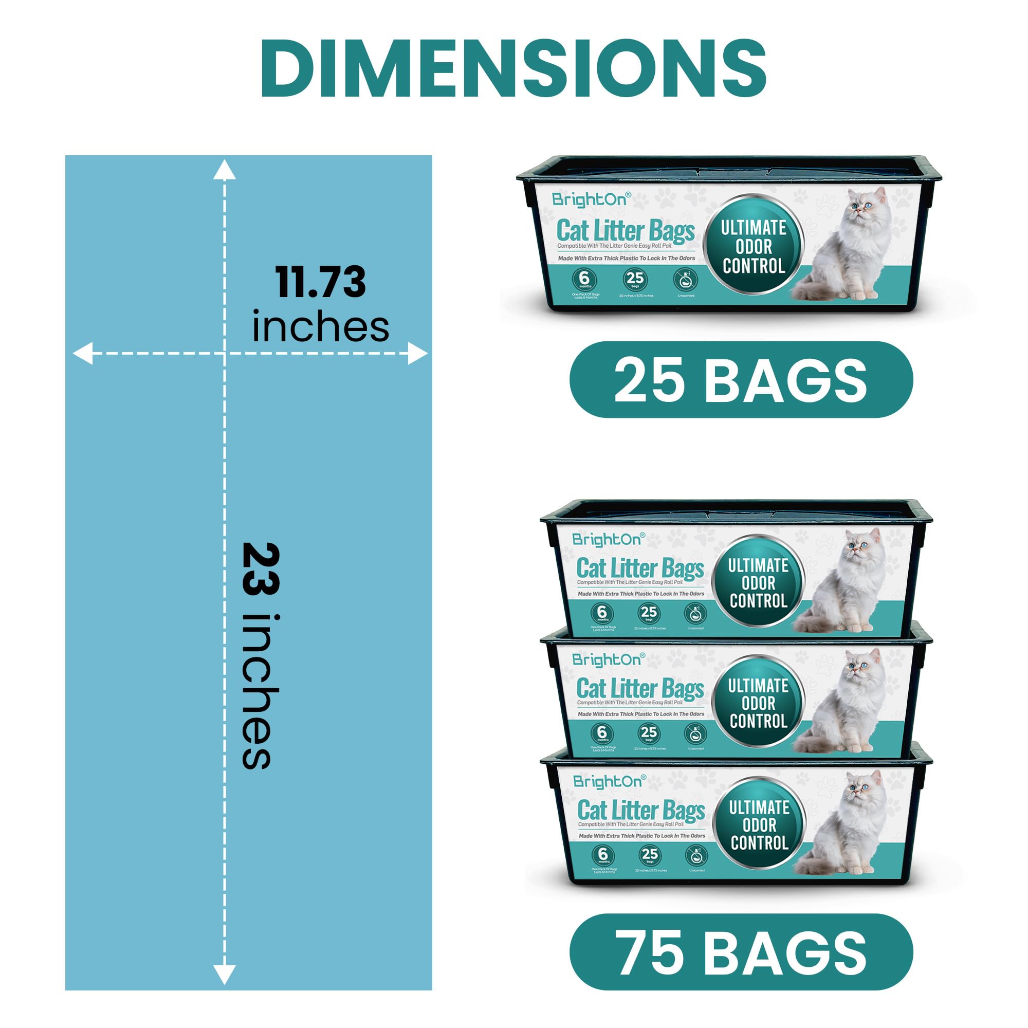 BrightOn bags provide a perfect fit and easy removal when full.
