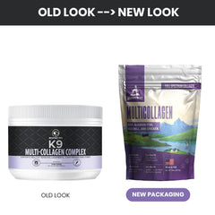 Brightway Pets multi-collagen label closeup highlighting ingredients.