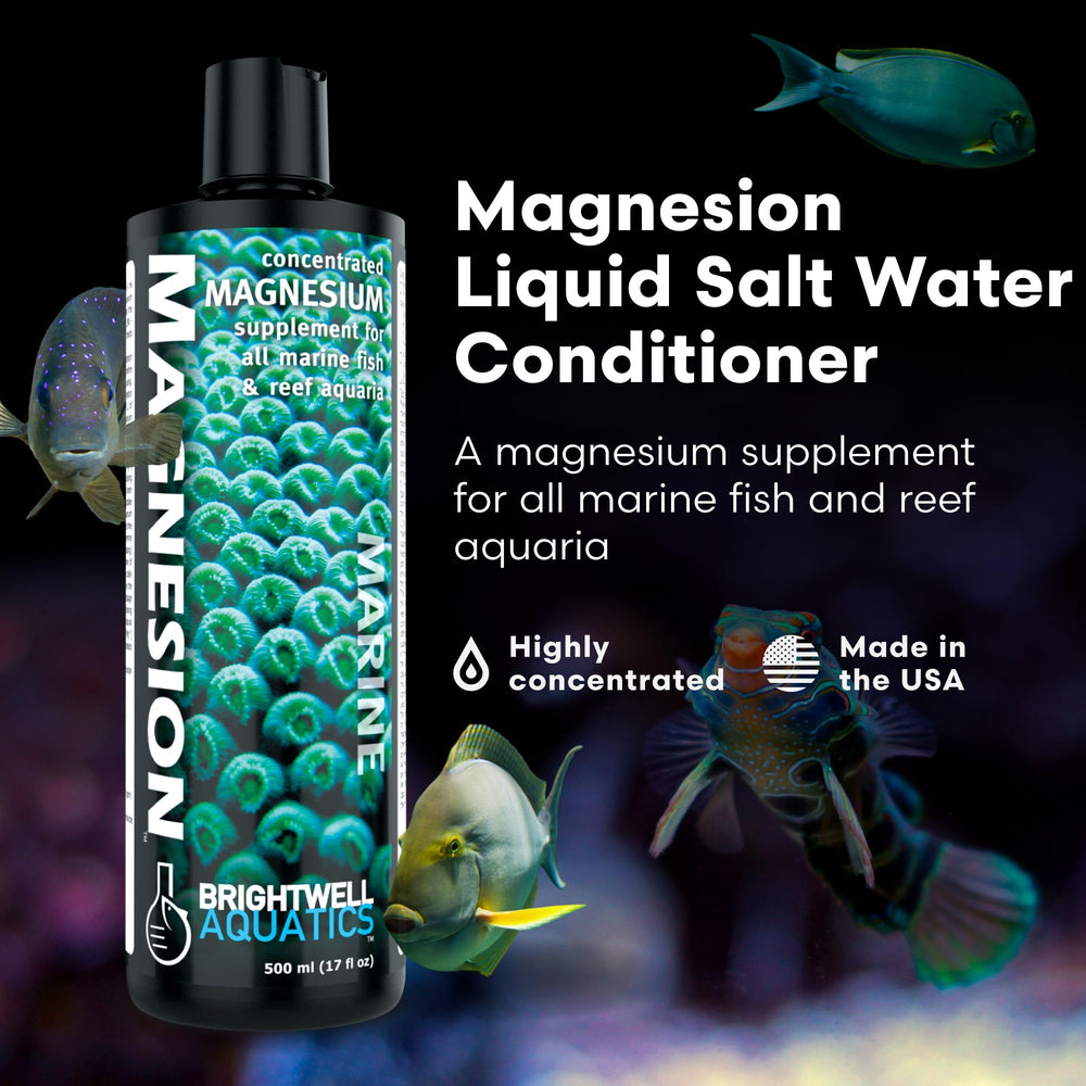 Brightwell Aquatics Magnesion label closeup confirms pure formula with no unwanted organics.