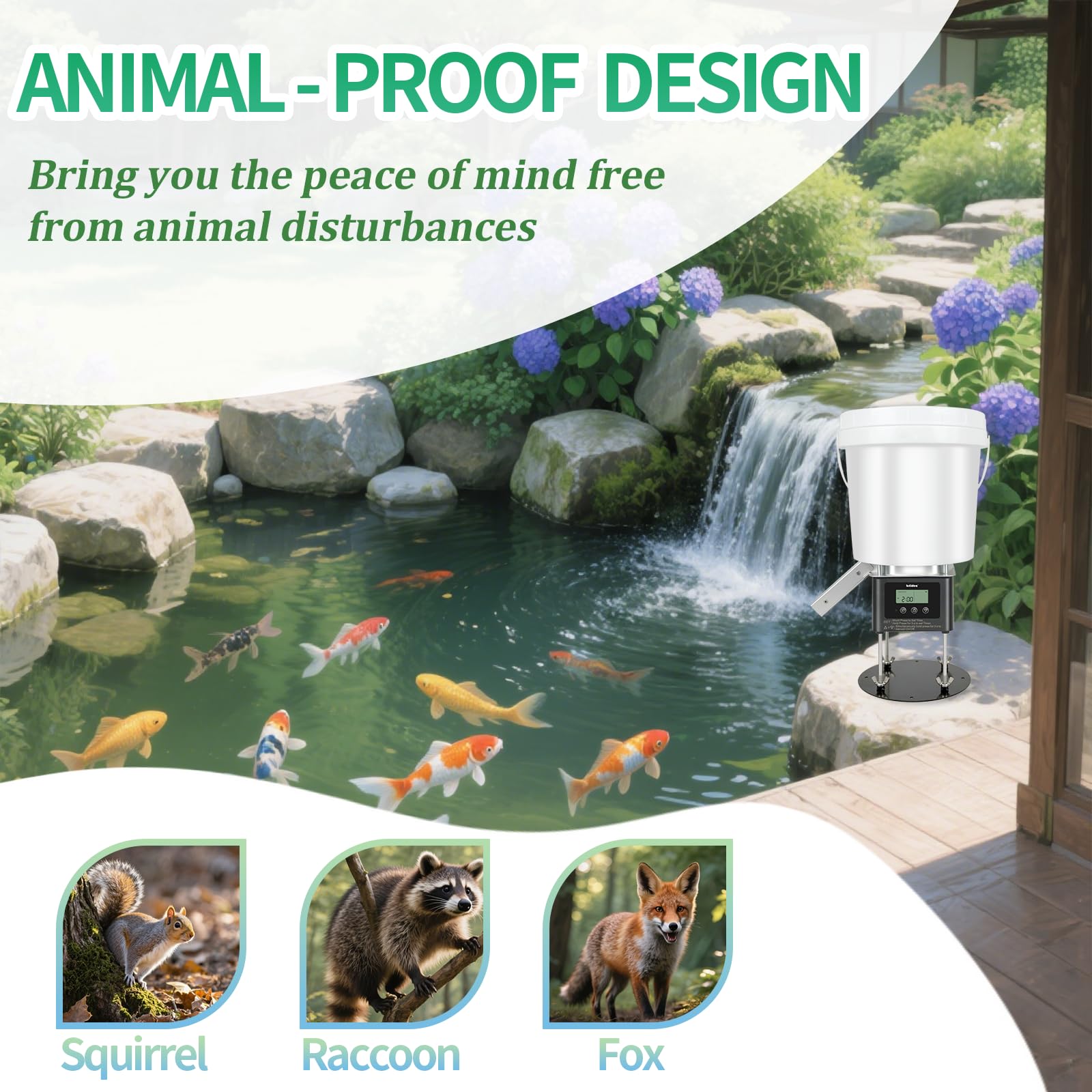 Briidea weatherproof wildlife-proof housing shields meals from rain, sun, and intruders.