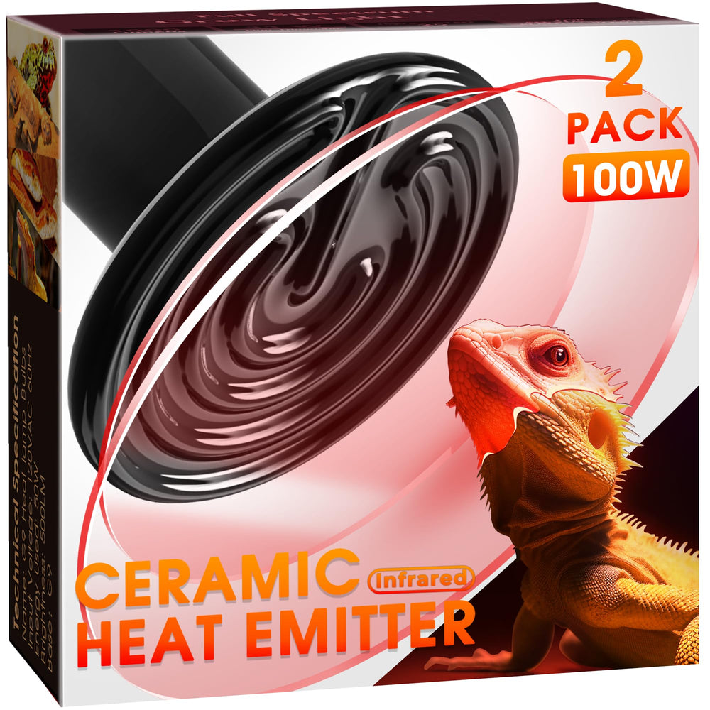 Briignite ceramic heat emitter 150W closeup in black ceramic for reptile enclosures