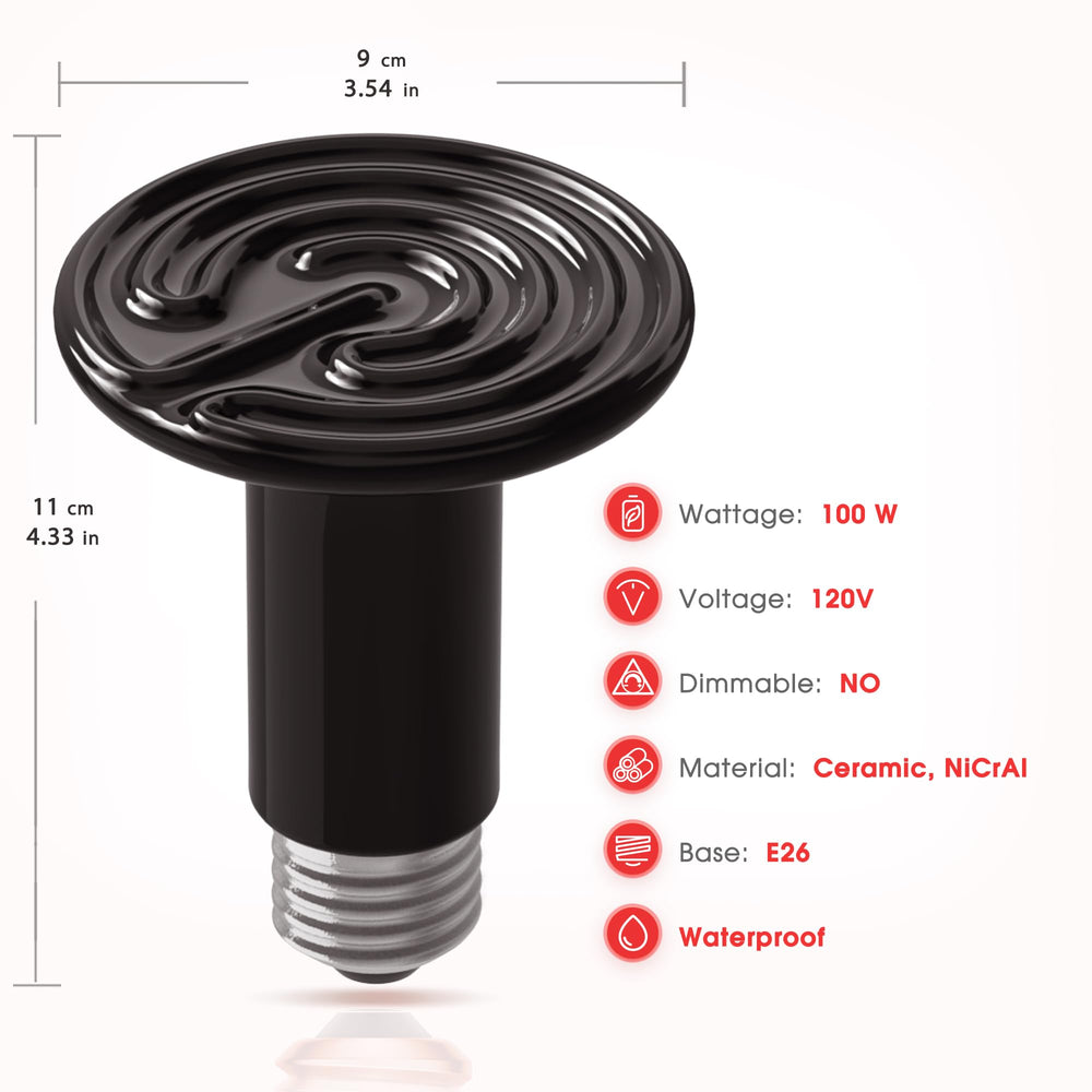 Briignite ceramic heat emitter safe reliable long life up to 10000 hours