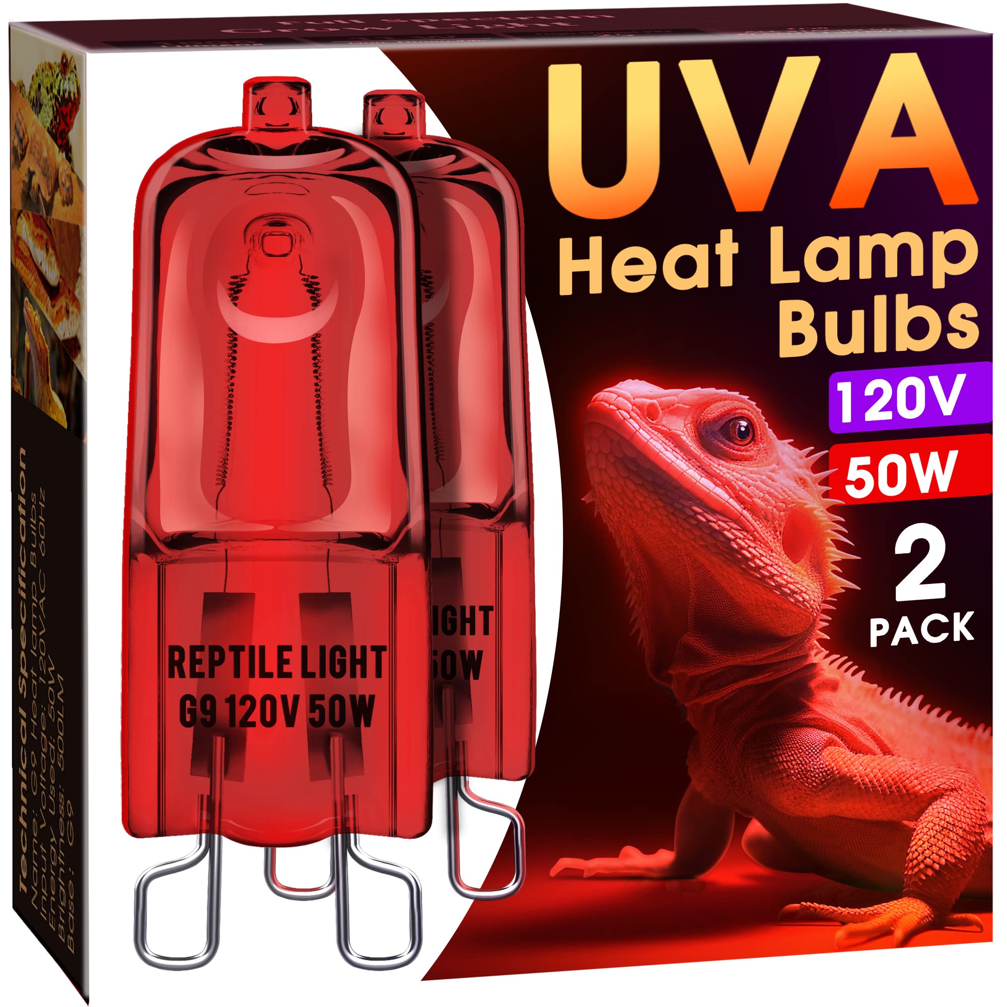 Briignite G9 infrared heat lamp bulb for night basking and stable warmth