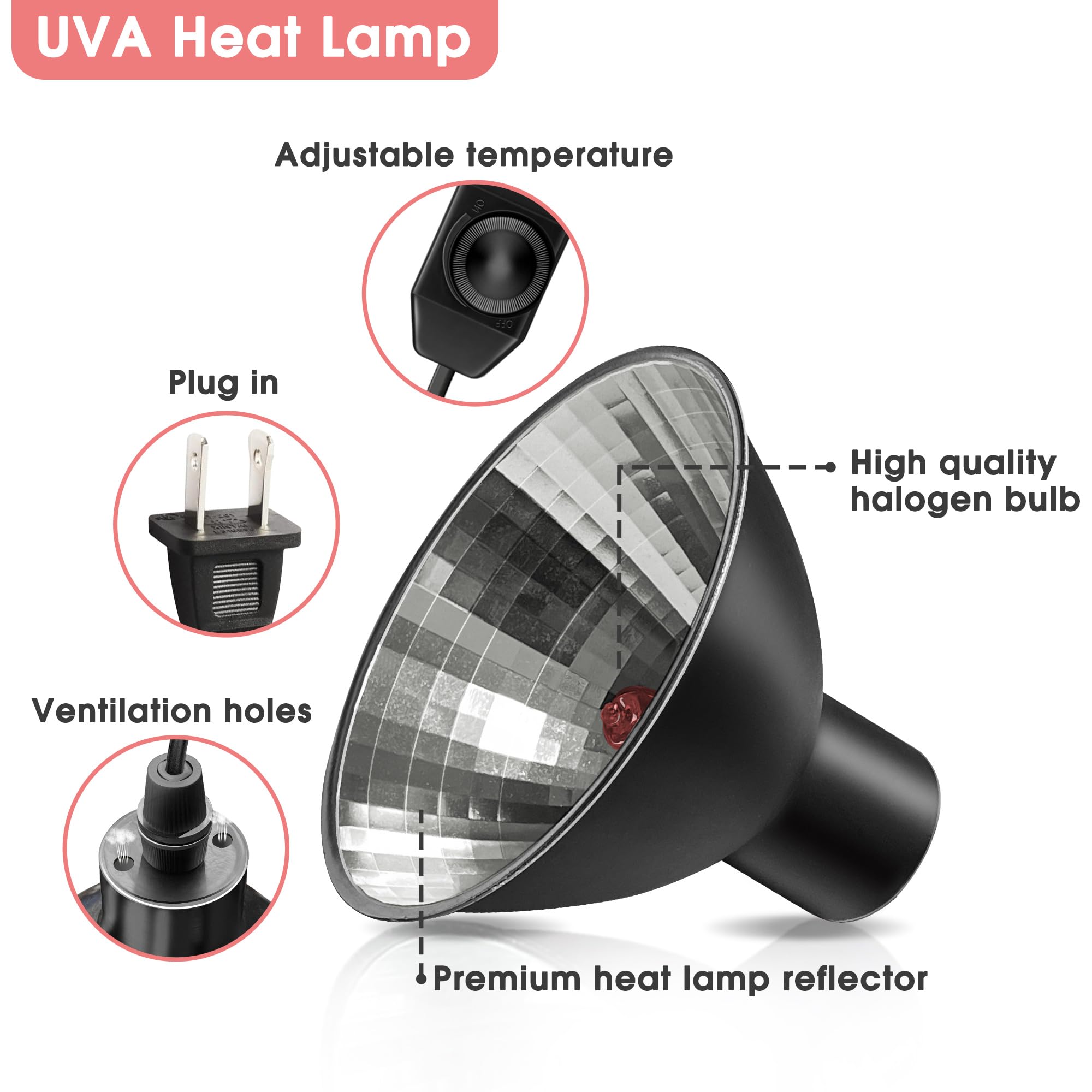 Briignite Heat Lamp warning hot surface for safe handling after use