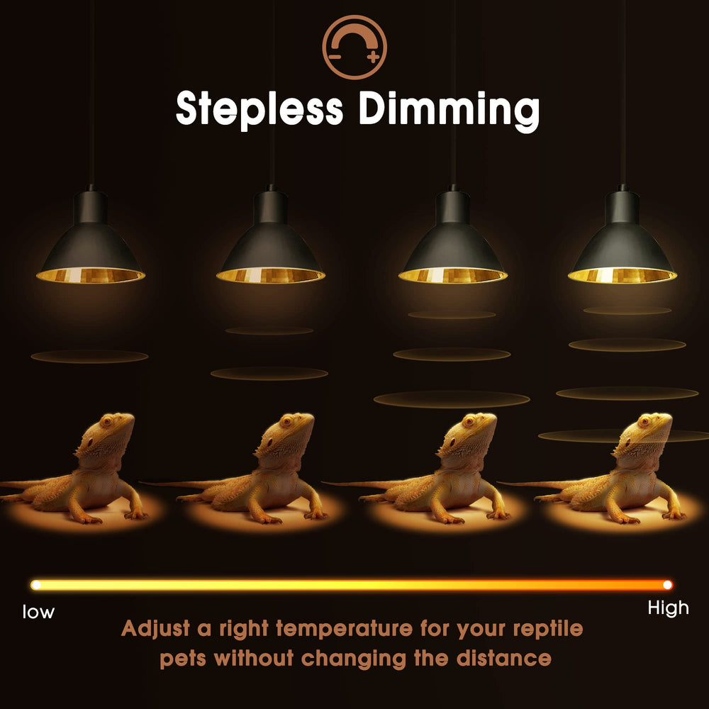 Briignite reptile UVA basking light supports natural behaviors across species.