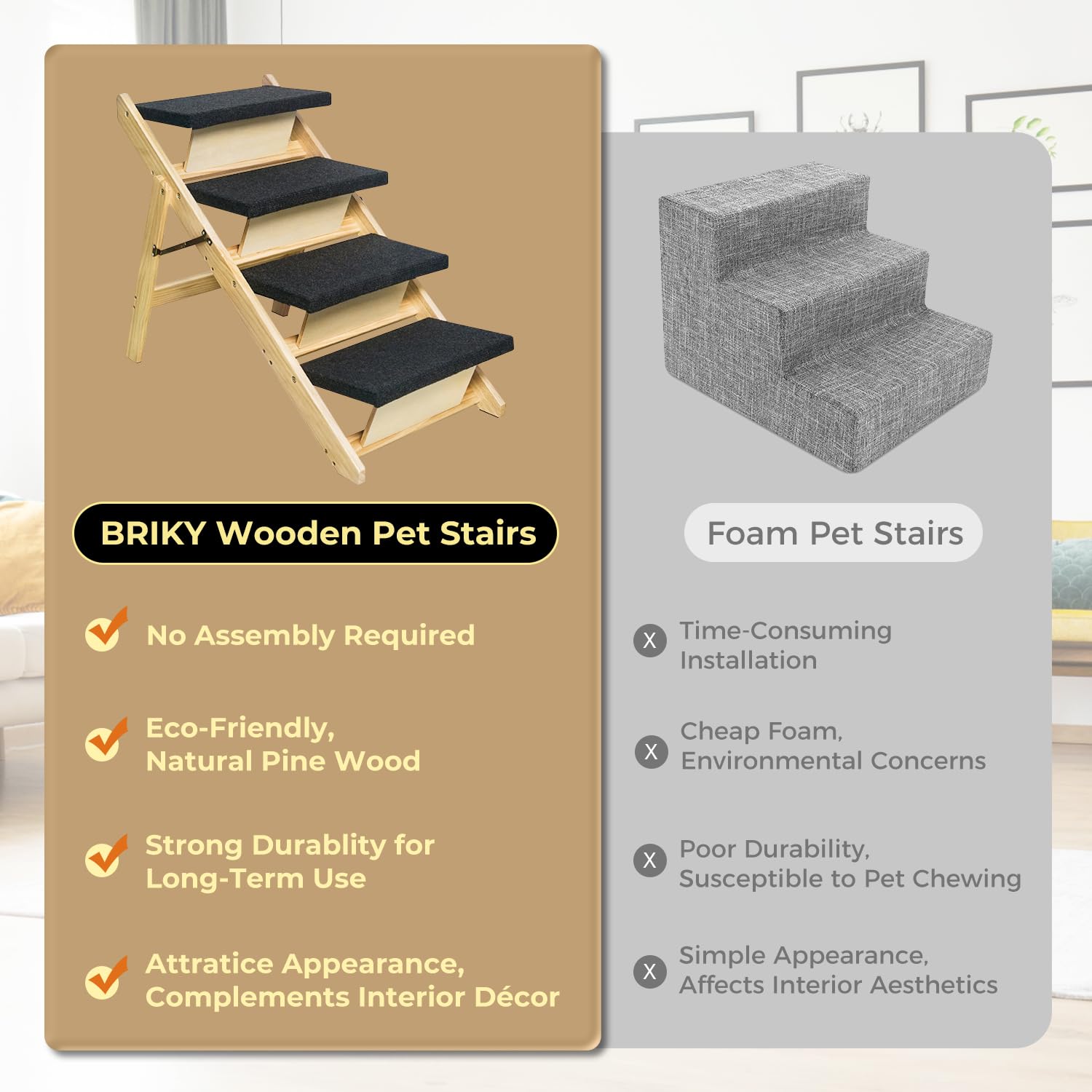 BRIKY open-dimensions view shows spacious 25.6 x 30.9 x 18.5 inches for easy access.
