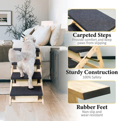 BRIKY wooden frame with rubber feet provides stability and grip on floors.