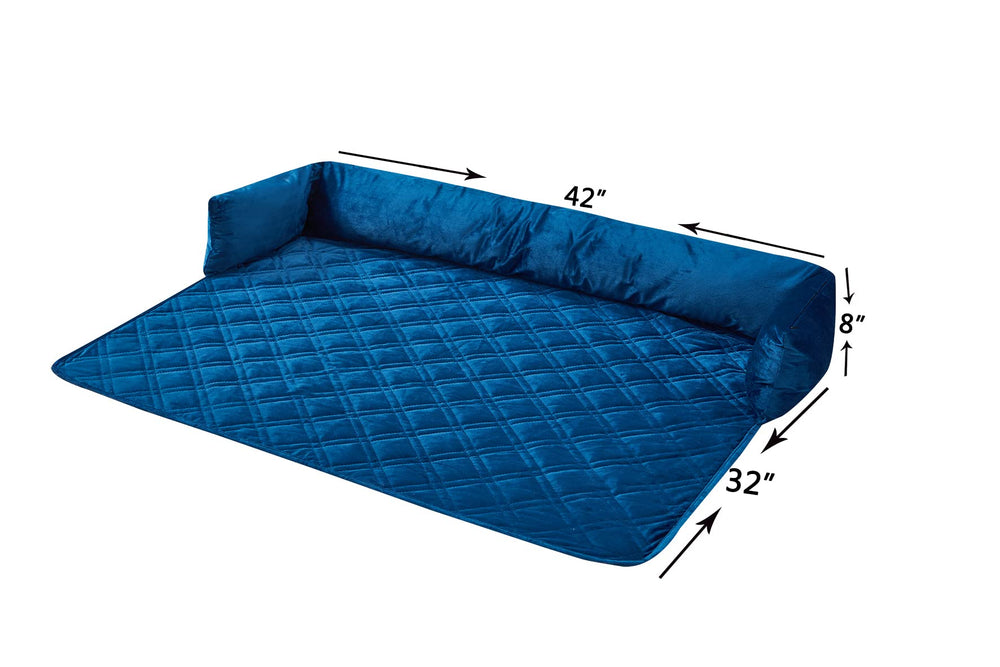 Brilliant Sunshine three-sided bolster provides plush pet support.