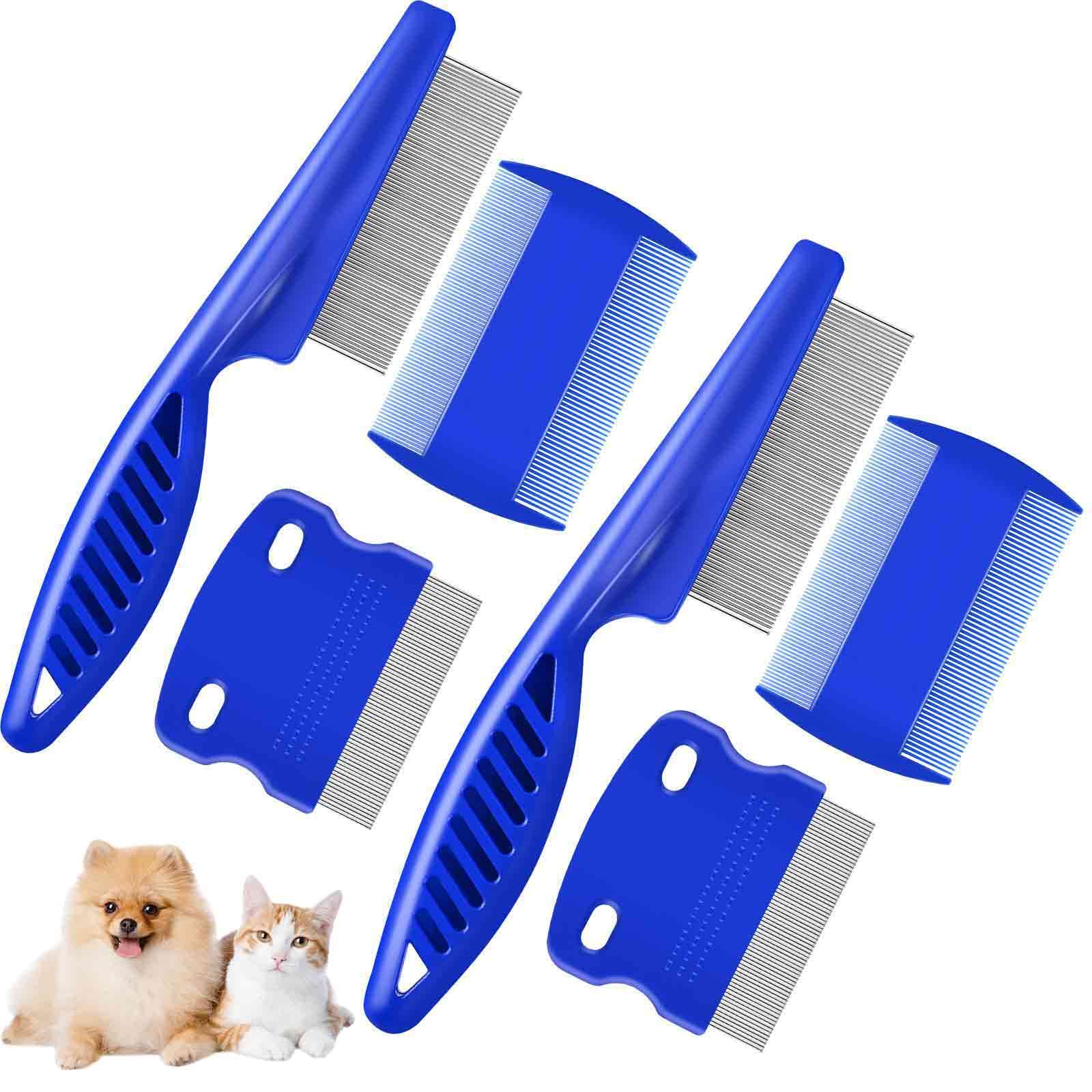 BRILLIRARE 6-pack dog grooming combs set: versatile grooming solution for coats and tangles.
