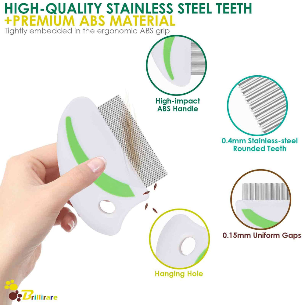 Brillirare dematting tool with stainless steel teeth for easy knot removal.
