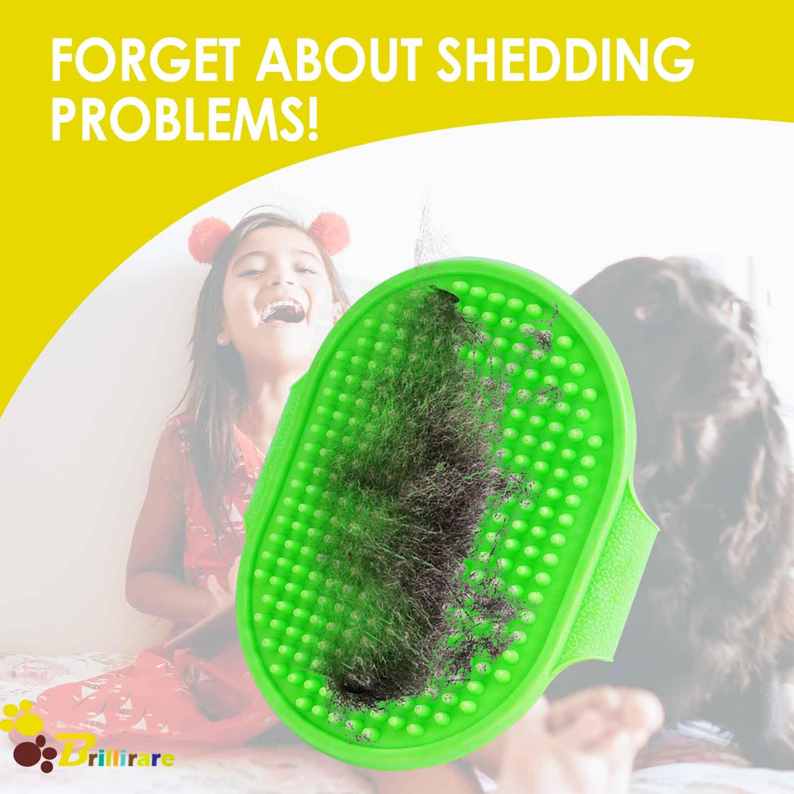 BRILLIRARE deshedding performance removes loose fur from pets and furniture