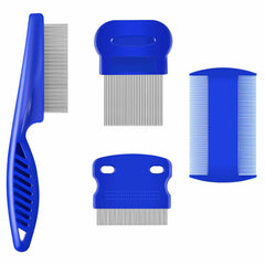 Brillirare four-pack combs with ergonomic grip ideal for simple pet grooming.