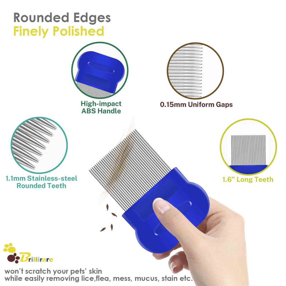 Brillirare long and short needle combs for detangling coats.