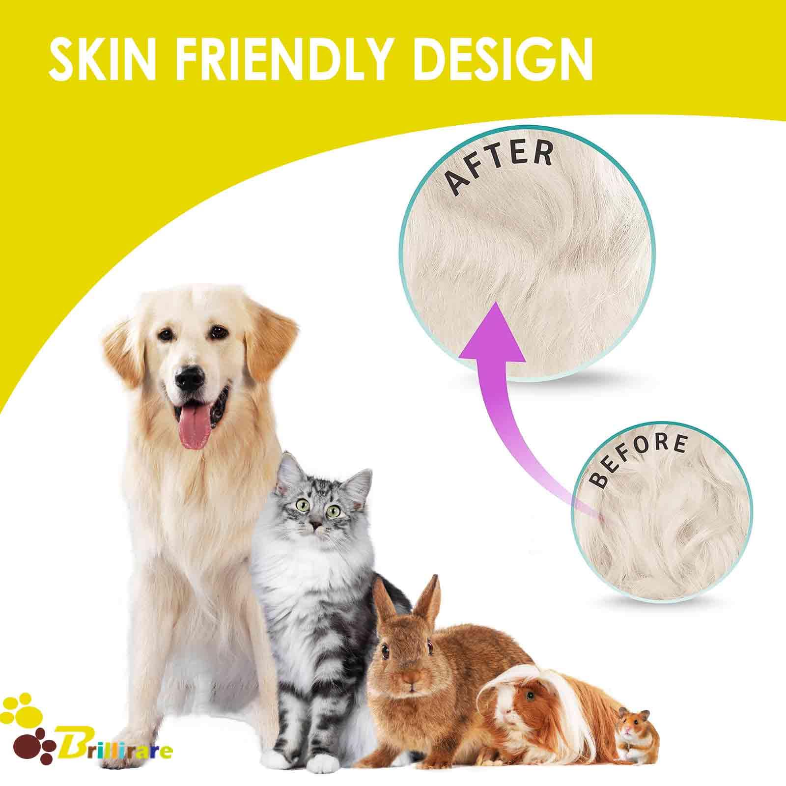 BRILLIRARE massage exfoliating brush provides relaxing grooming and improved circulation