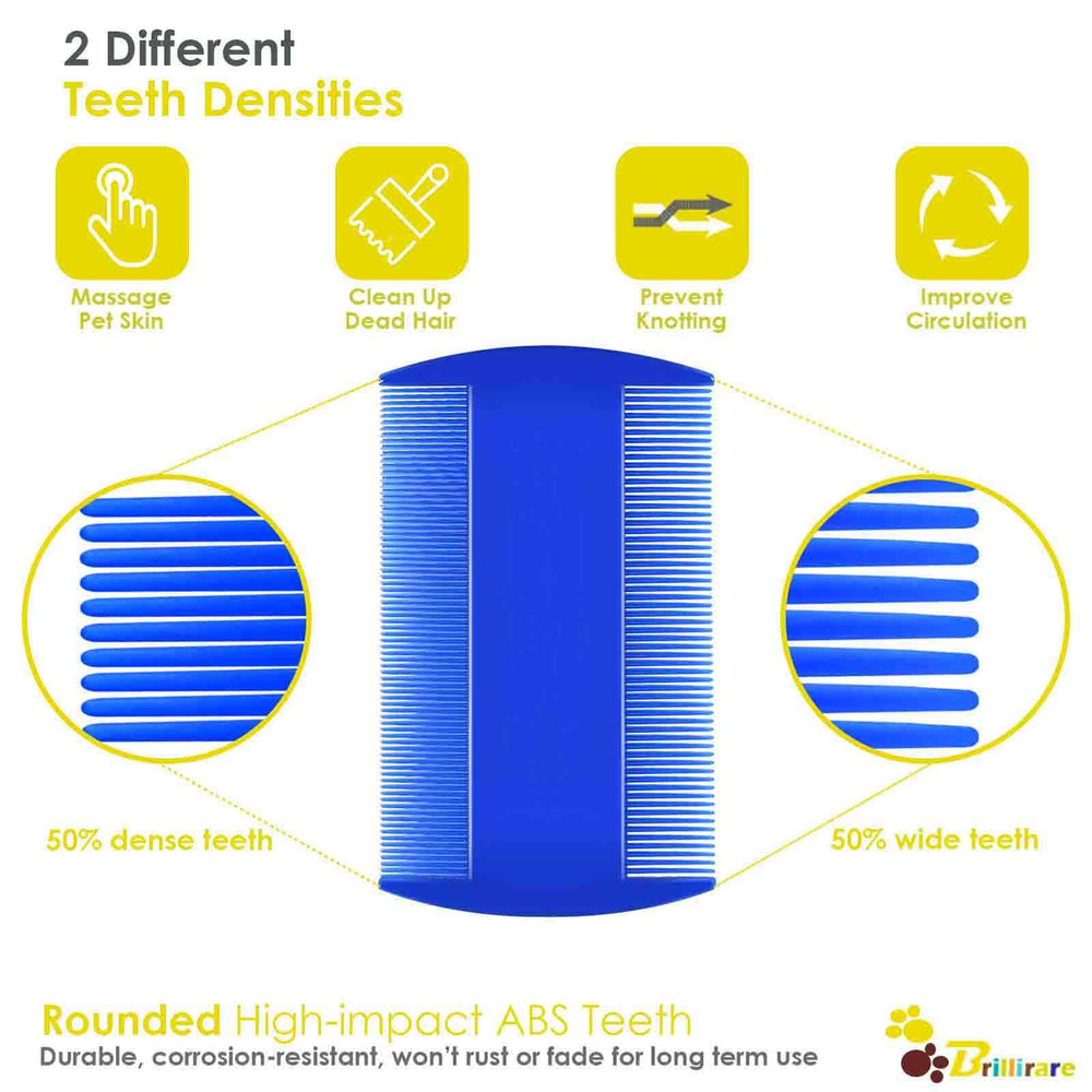 BRILLIRARE rounded-edge teeth: skin-safe grooming that protects while smoothing.