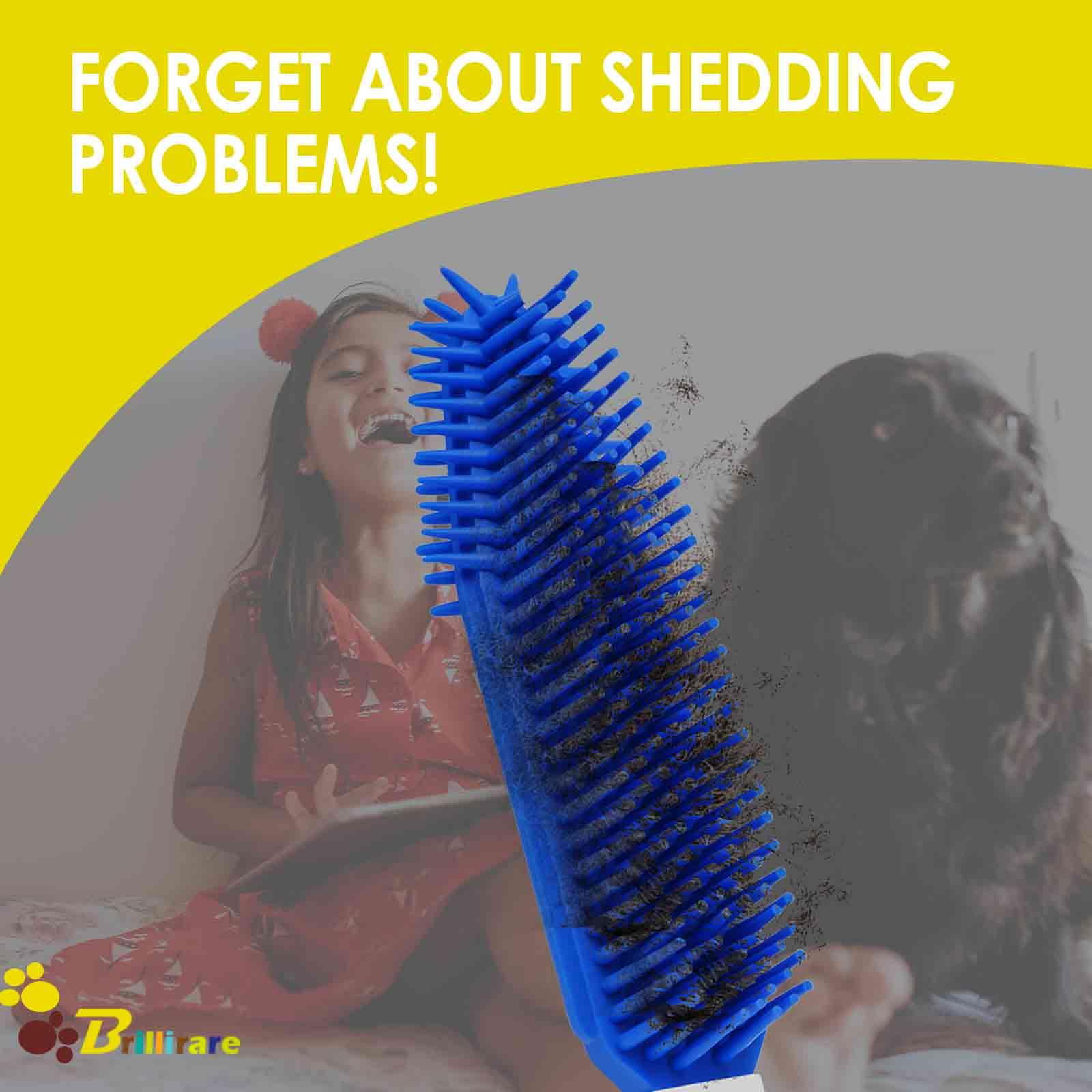 BRILLIRARE wet and dry use brush helps lather shampoo and cleanse coats