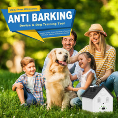 BrilStar Anti Barking Device mounted outdoors on a fence for reliable barking control.