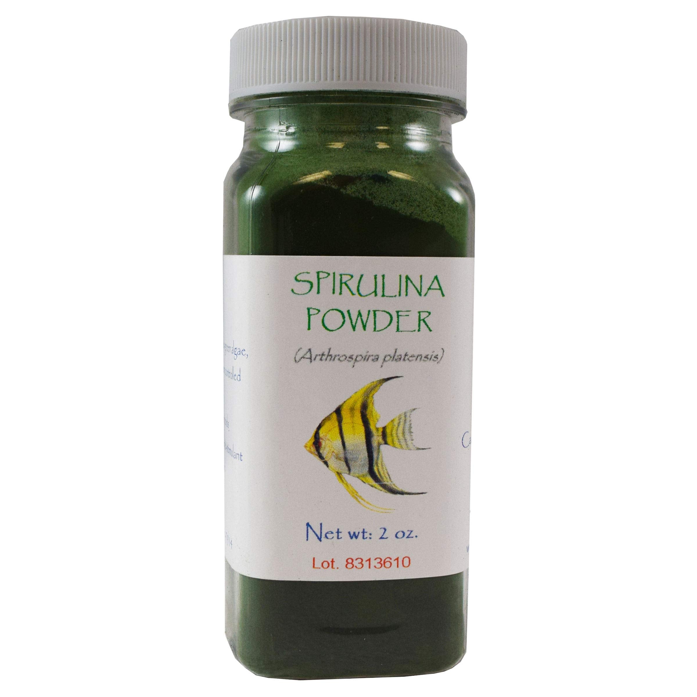 Brine Shrimp Direct Spirulina Powder 2oz tub boosts pigment and nutrition for fry