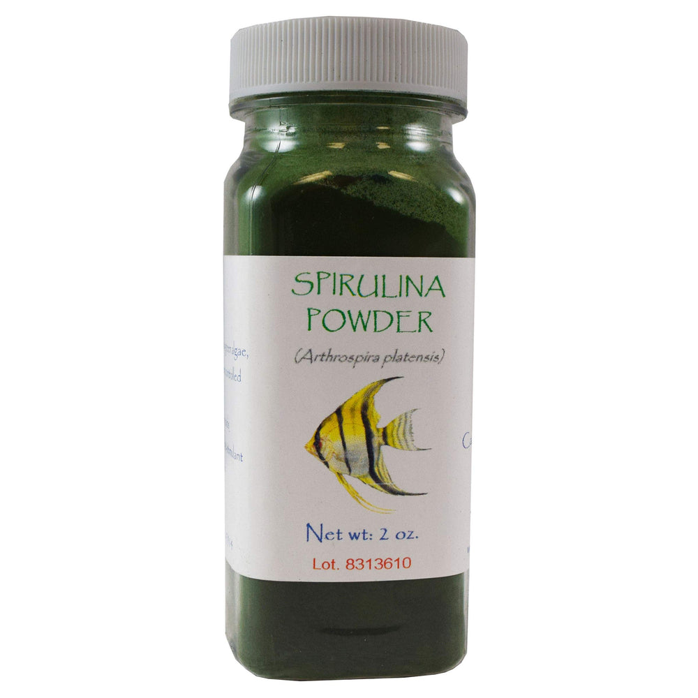 Brine Shrimp Direct Spirulina Powder 2oz tub boosts pigment and nutrition for fry