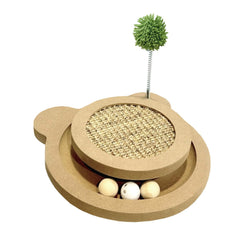 Britepaws cute cat scratcher with sisal pad invites claws and satisfies scratching urges