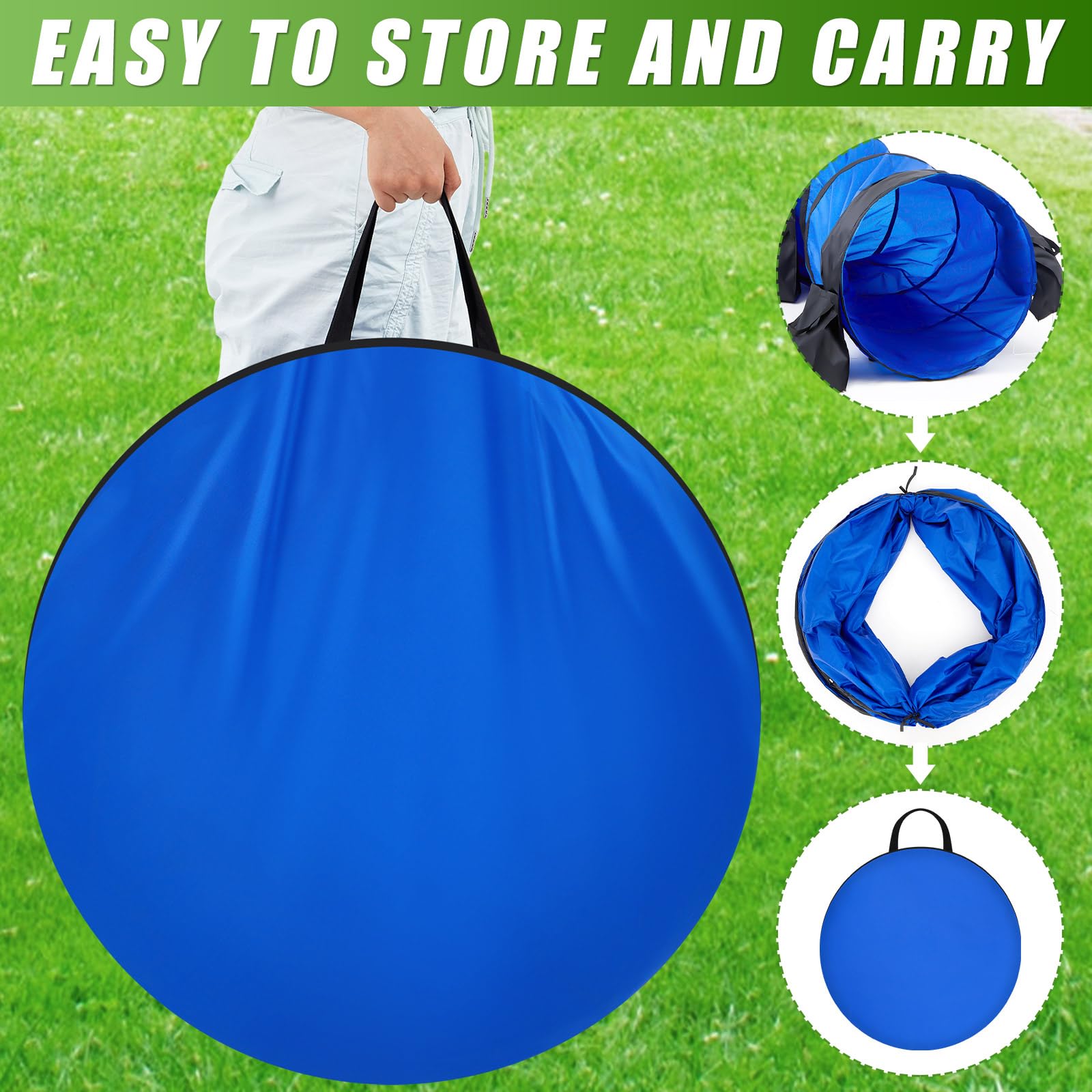 Briwooody agility tunnel foldable portable setup fits small storage spaces