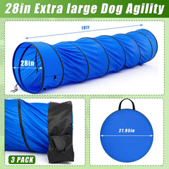 Briwooody agility tunnel sandbags pack supports stable outdoor sessions