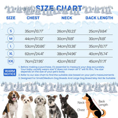 BRKURLEG Blue Dog Winter Coat back view emphasizes full-body coverage and wind protection.