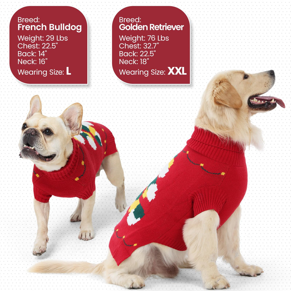BRKURLEG Christmas dog sweater care instructions image highlights machine washable convenience