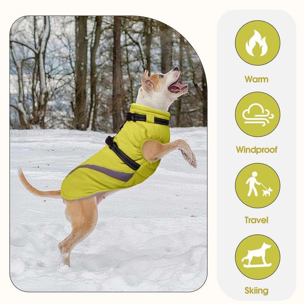 BRKURLEG dog winter jacket size range XS to 3XL fits many dogs