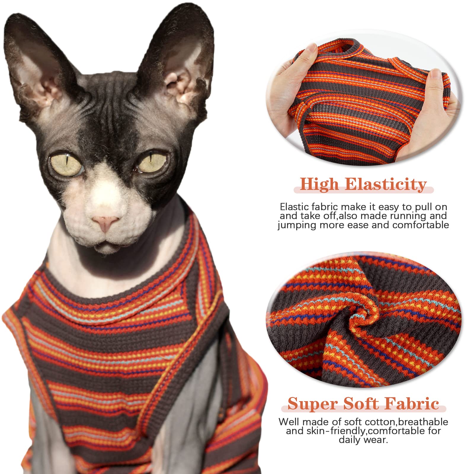 BRKURLEG Sphynx shirt on model demonstrates easy-on design