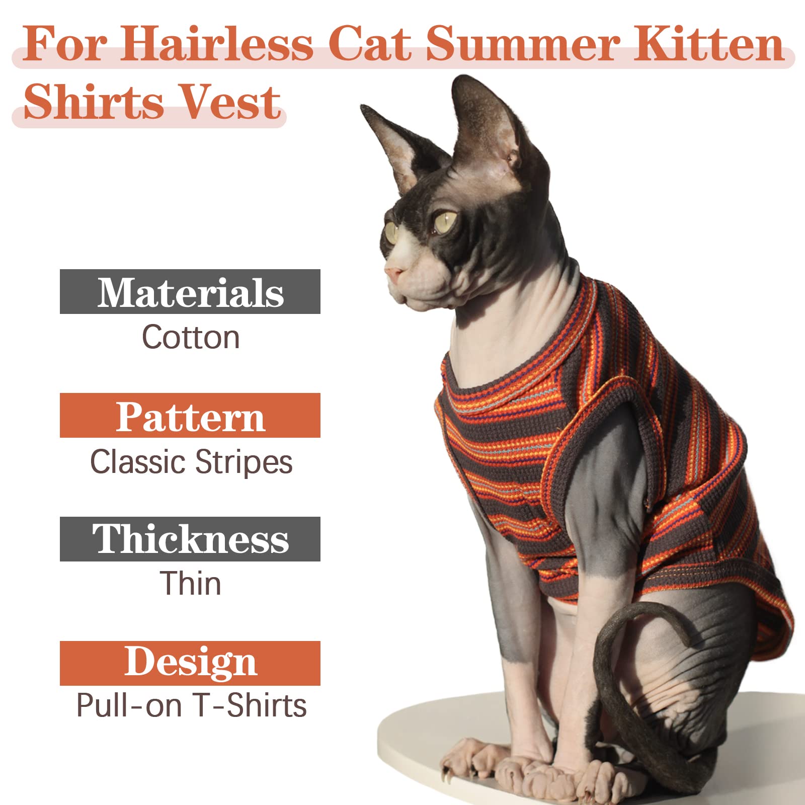BRKURLEG Sphynx shirt fabric close-up reveals breathable, skin-friendly cotton
