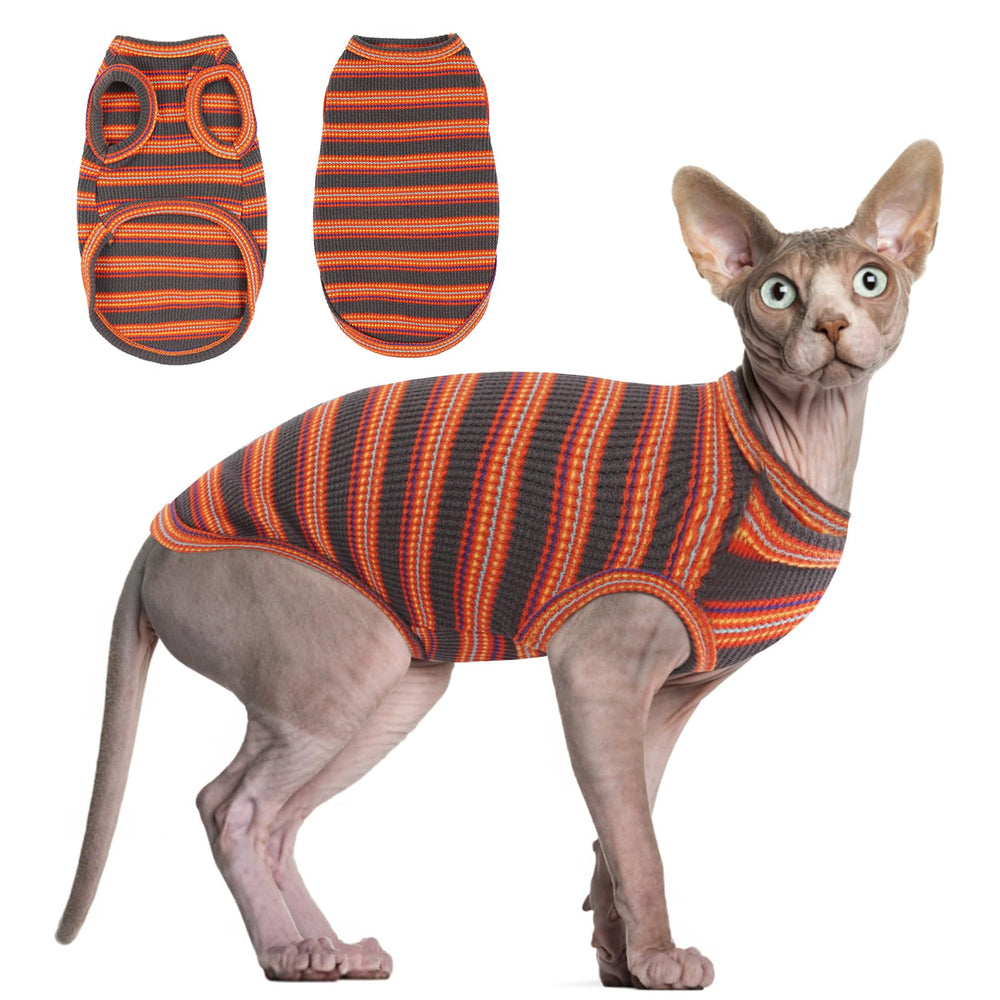 BRKURLEG Sphynx shirt front view shows soft cotton for skin-friendly wear
