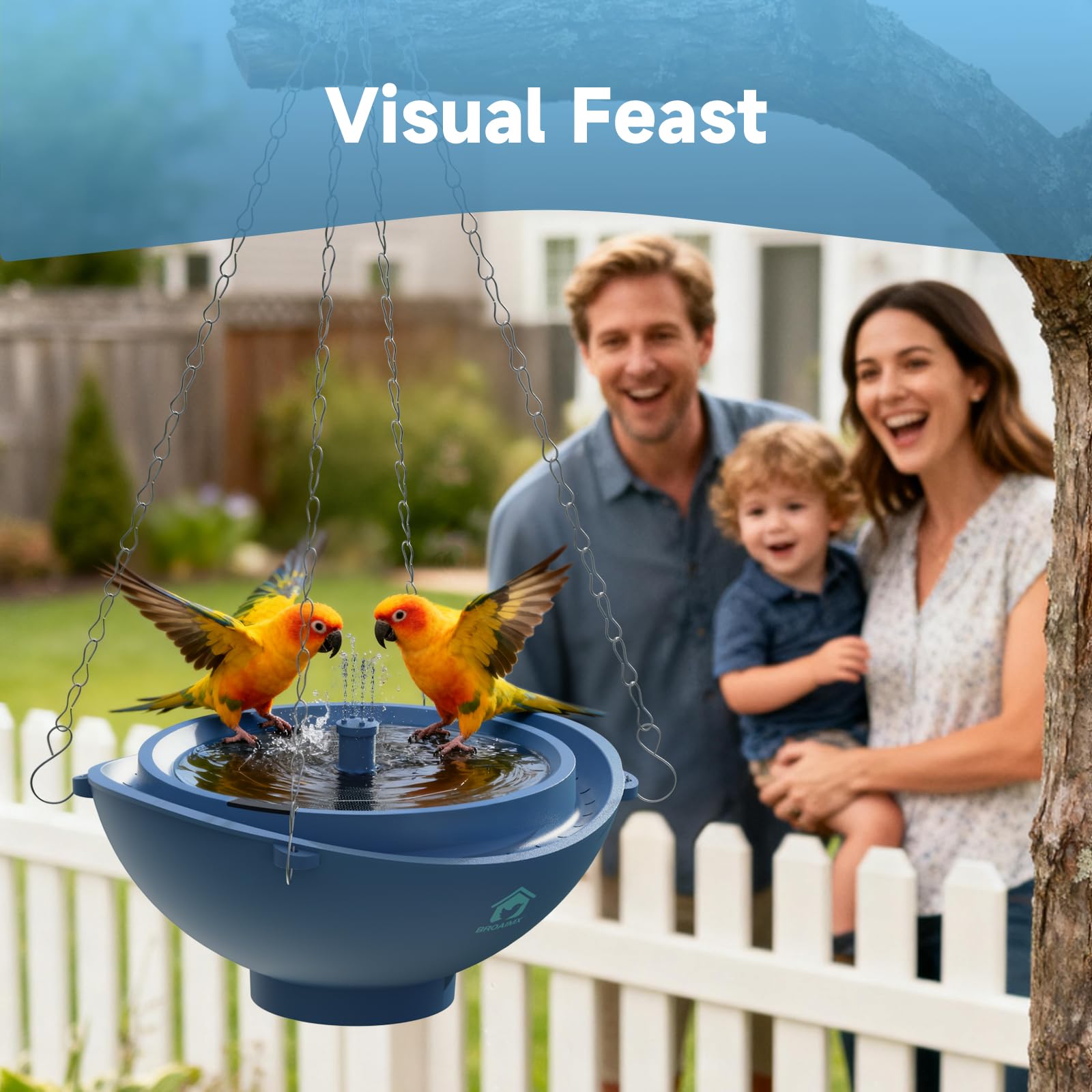 BROAIMX deep center depth of 0.7 inches helps small birds feel safe