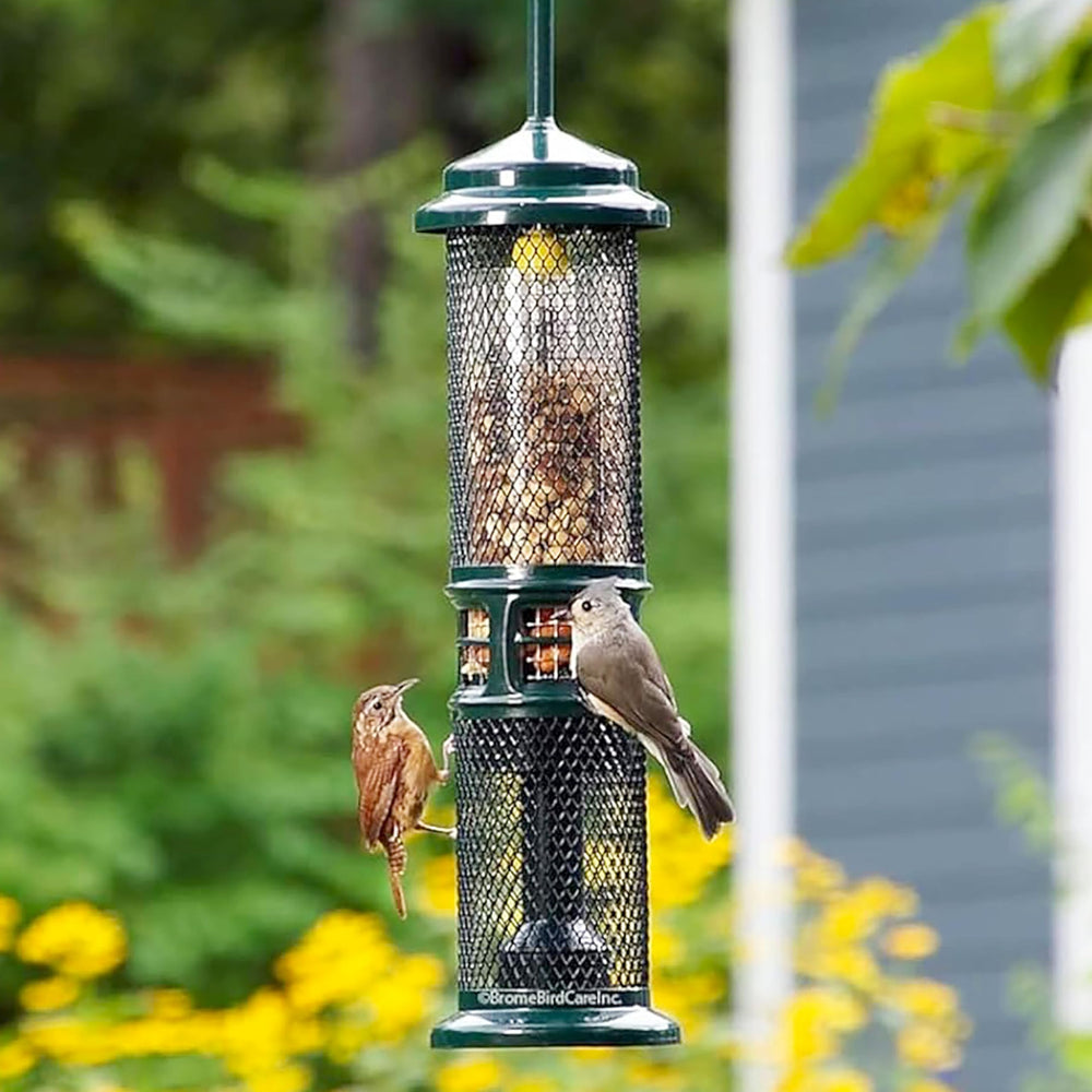 Brome Squirrel Buster feeder promotes mess-free feeding for your yard.