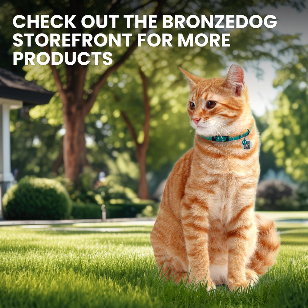 BRONZEDOG 8-11 inch fit cat collar provides secure, comfortable sizing.