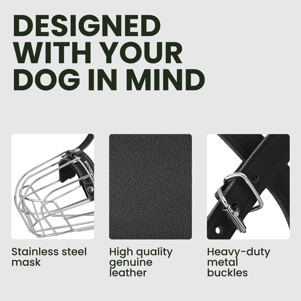 BRONZEDOG soft neoprene padding on nose supports gentle contact during wear