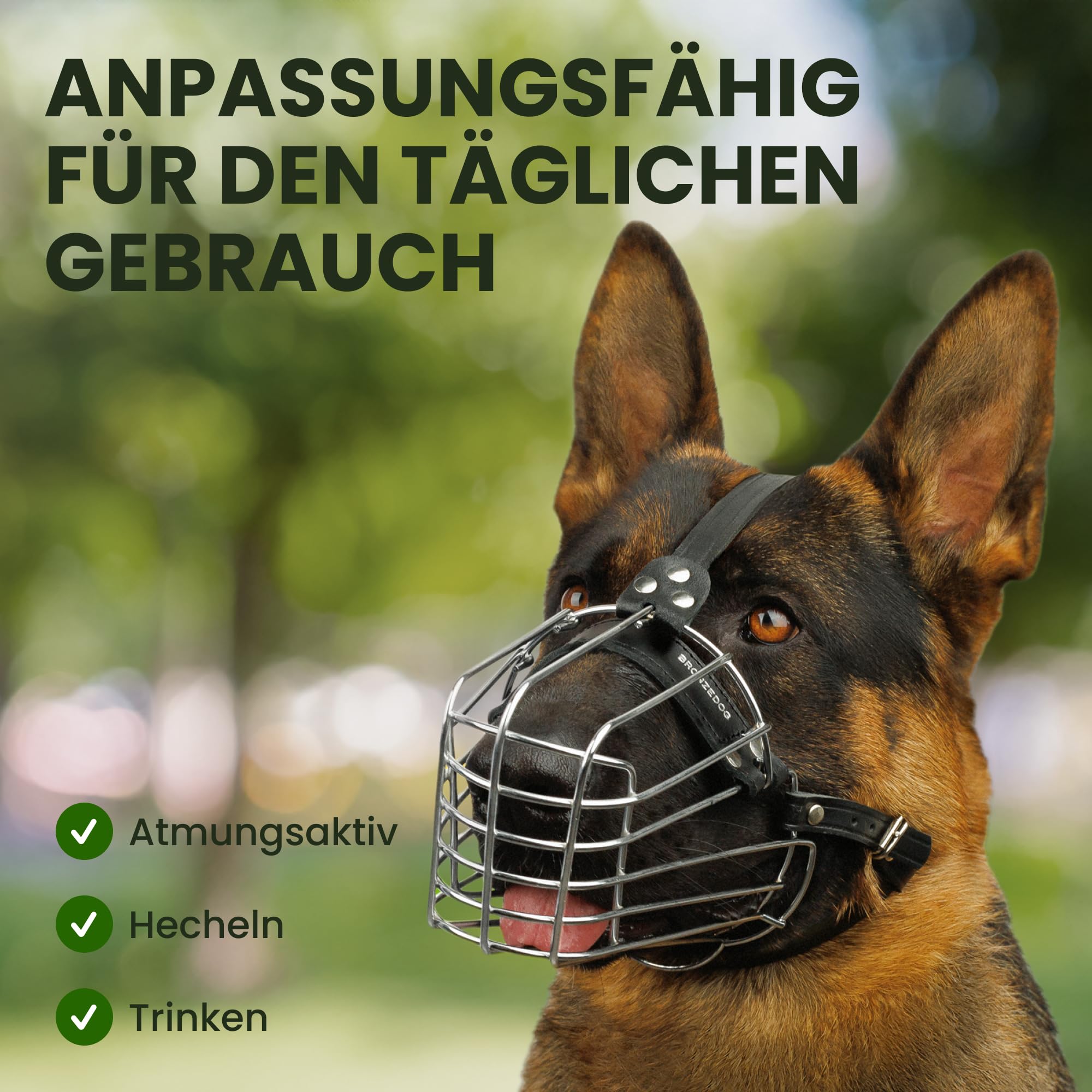 BRONZEDOG neoprene padding over the nose adds comfortable contact.