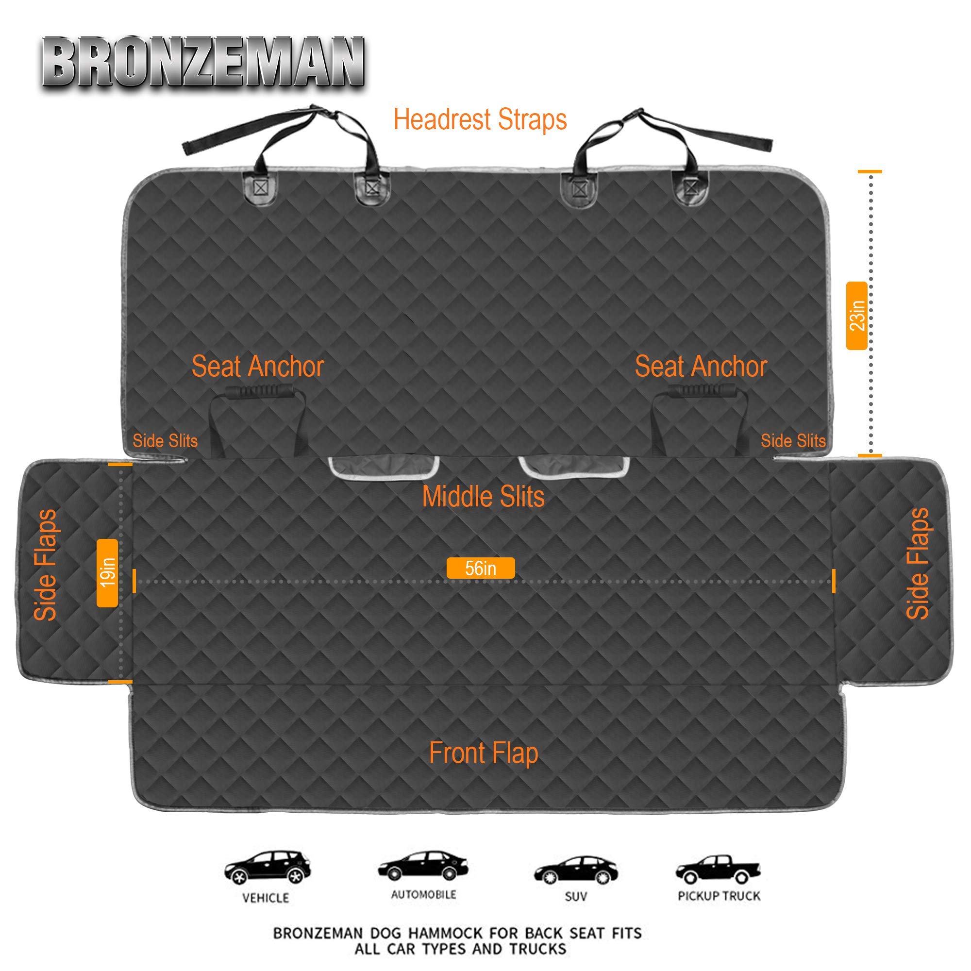 BRONZEMAN bench seat cover easy cleaning and machine-washable on gentle cycles.