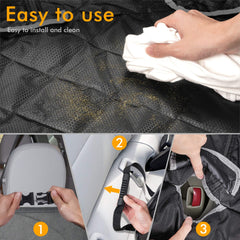 BRONZEMAN bench seat cover installs quickly with buckles and headrest anchors.